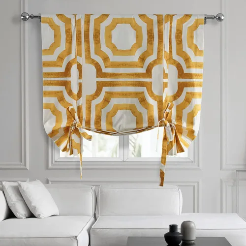 Vista 26 de HPD Half Price Drapes Ikat - Cortinas enrollables para oscurecer la habitación, 46 x 63 pulgadas, cortina enrollable de algodón para ventana de sala