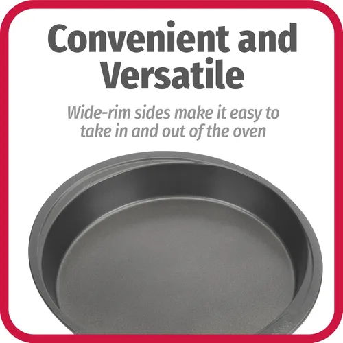 Vista 6 de Good Cook Utensilios Antiadherentes para Hornear, pastel redondo, Gris oscuro