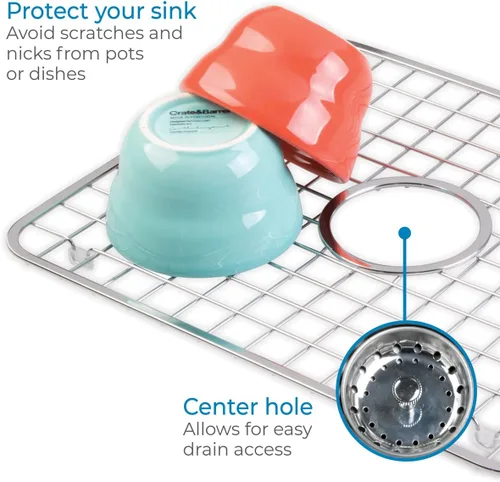 Vista 3 de iDesign Gia - Rejilla protectora de acero para fregadero