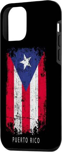Vista 2 de iPhone 12 mini Puerto Rico Souvenir Design - Funda con bandera de país de Puerto Rico