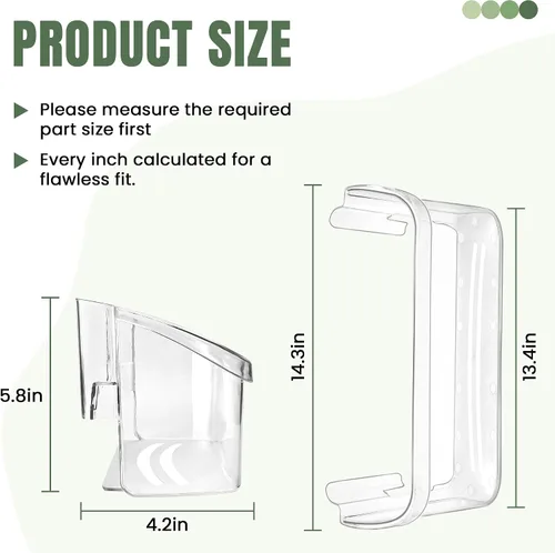 Vista 3 de AMI PARTS 240363702 Estante de puerta de refrigerador para Frigidaire, Kenmore - Reemplaza 240363704, 240363705, 240363708, AP2116106, PS430207