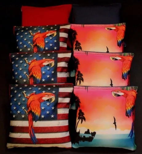 Vista 10 de BackYardGamesUSA Custom Firefighter Maltese Fire Ladder Flames Set of 8 Regulation Custom Cornhole Bags B8