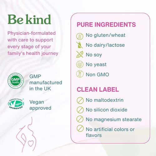 Vista 5 de Igennus Multivitamínico prenatal metilado para mujeres, folato para MTHFR, alta absorción, puro y limpio, hierro suave, colina, calcio y magnesio