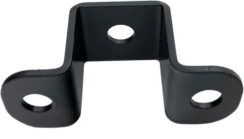 Vista 4 de 6 abrazaderas de tubo cuadrado de 1 x 1 pulgada, soporte de metal en forma de U de 1 pulgada, soporte de abrazadera de acero en U para montaje, negro