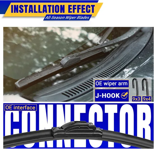 Vista 3 de 3 limpiaparabrisas de repuesto para Honda CRV 2002-2006, repuesto de equipo original, 21 pulgadas, 20 pulgadas, 10 pulgadas (juego de 3) gancho U/J