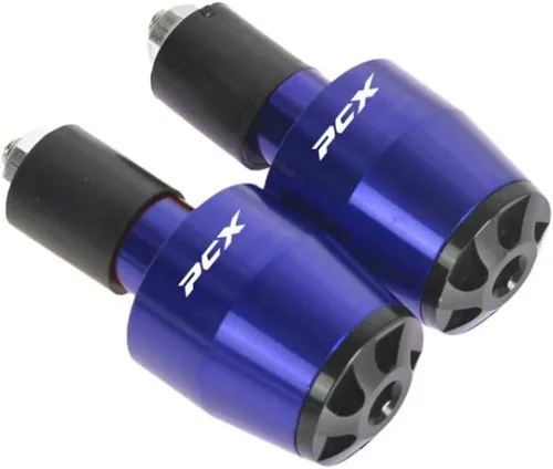 Vista 6 de Extremos para manillar de motocicleta, agarres de aluminio para manillar, tapas compatibles con HONDA PCX150 PCX125 (negro)