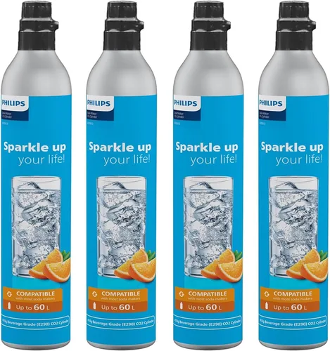 Vista 7 de PHILIPS Botellas de carbonatación, paquete doble de 1 litro, botellas de agua con gas reutilizables para mascotas compatibles