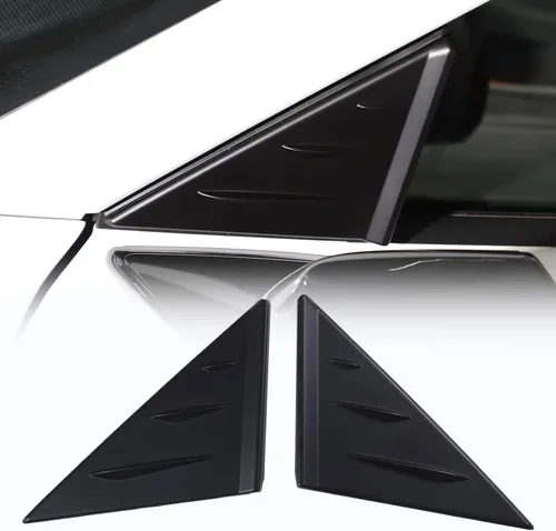 Vista 8 de Cubierta triangular para ventana delantera compatible con Chevrolet Corvette C8 Stingray Sports 2020 2021 2022, calcomanías de cubierta de alerón
