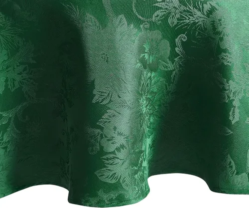 Vista 7 de Elrene Home Fashions Poinsettia Elegance - Camino de mesa de vacaciones jacquard, 13 x 70 pulgadas, dorado