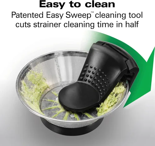 Vista 5 de Hamilton Beach Professional Máquina exprimidora, extractor centrífugo, con súper canal de 3.5 pulgadas para frutas y verduras enteras, herramienta