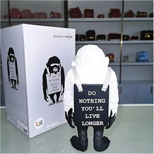 Vista 7 de Escultura de mesa, adornos de escritorio de moda, figurita de decoración de arte, accesorios de estatua de mono, decoración de arte callejero