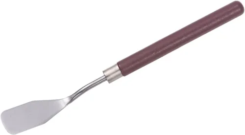 Vista 3 de HARFINGTON Cuchillo de paleta de 0.709 in de ancho de cuchillo de cabeza plana Mango de madera maciza de acero inoxidable, raspador de mezcla