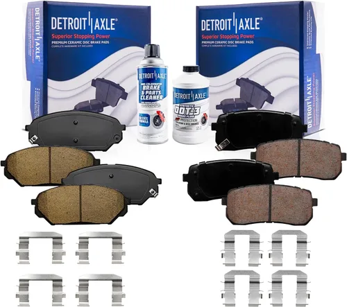 Vista 71 de Detroit Axle - Pastillas de Freno Traseras de Cerámica Izquierda Reemplazo de Pinza para Silverado Sierra Suburban 1500 Tahoe Yukon Escalade ESV EXT