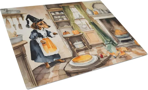 Vista 112 de Caroline's Treasures DAC1720LCB Affenpinscher - Tabla de cortar de vidrio con calabazas para cocina de otoño, grande, decorativa, de vidrio