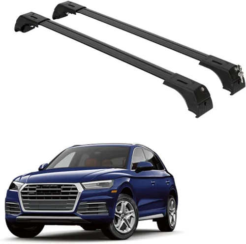 Vista 13 de ERKUL Barras Transversales de Techo para Audi Q3 2012-2018 Barras Transversales de Aluminio con Candado Antirrobo para Techo Compatible con Negro