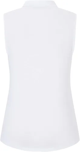 Vista 2 de Vidusou Polo de golf sin mangas para mujer, camisetas deportivas ligeras para tenis