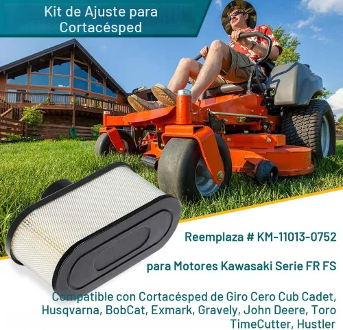 Vista 3 de Kit de ajuste Emmawin FR691V para Kawasaki FR651V FR730V FS481V FS541V FS600V FS651V FS691V FS730V Motor de Cortacésped, Reemplazo de filtro