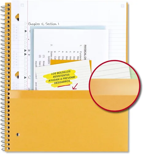Vista 5 de Cuaderno de Five Star, 1 materia, con rayas, 100 hojas, 11" x 8-1/2", Negro