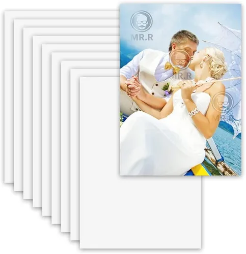 Vista 8 de MR.R 10 piezas de 8 x 12 pulgadas, tablero de metal de aluminio brillante blanco puro para fotos, letrero de aluminio en blanco para sublimación