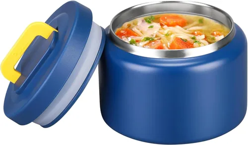 Vista 13 de MAISON HUIS Termo de sopa de 8 onzas con boca ancha, aislado al vacío, termo de alimentos de acero inoxidable a prueba de fugas para alimentos