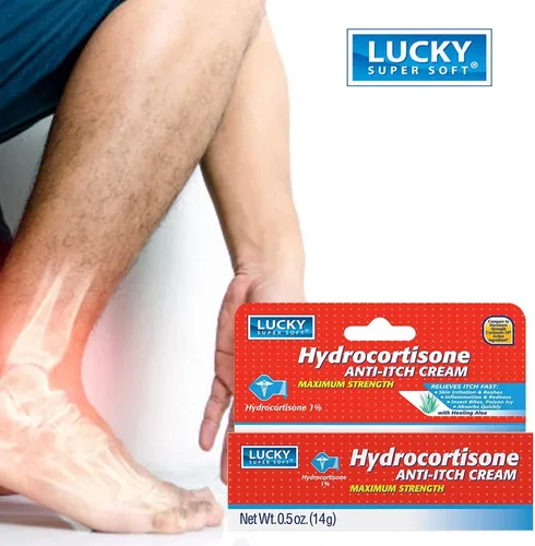 Vista 3 de Lucky Super Soft Hidrocortisona, crema antipicazón, 0.5 onzas