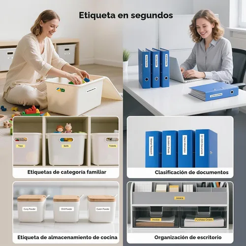 Vista 6 de SUPVAN E10 y E11 Cinta para Fabricante de Etiquetas, 15 mm × 6 m Cinta de etiquetas térmicas laminadas continuas genuinas, resistentes al agua y al