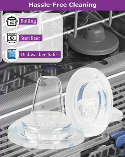 Vista 6 de Tetinas de vaso para botella MAM Easy Start, biberones de vidrio y biberones de vidrio fáciles de activar, taza de entrenamiento de plástico 4