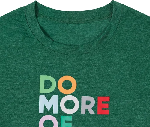 Vista 6 de Camiseta de manga corta para mujer, diseño con texto en inglés "Happy Graphic