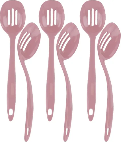 Vista 19 de Reston Lloyd Cuchara ranurada de melamina utensilio de cocina de alta calidad con mango ergonómico resistente al calor, plástico duradero sin BPA