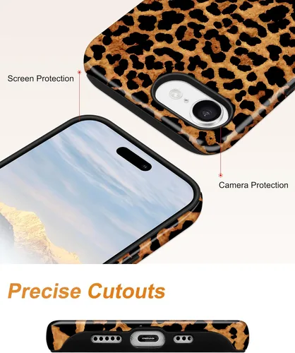 Vista 271 de Jusy Funda compatible con MagSafe con estampado de caparazón de tortuga marrón para iPhone 7/8/SE, cubierta protectora de TPU suave magnética