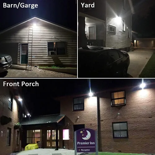 Vista 6 de Luz LED de granero 50W, luz de día 5000K 6500LM del atardecer al amanecer al aire libre con fotocélula, equivalente a 400W MH/HPS, luz de seguridad