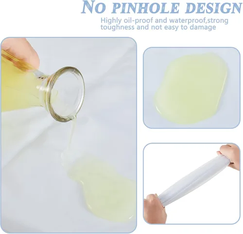 Vista 3 de Hercicy 20 delantales de plástico transparente impermeable de 47 pulgadas, unisex, transparente, resistente, para cocina, limpieza, lavavajillas