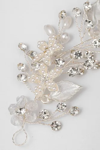 Vista 5 de Coucoland - Diadema de niña de hadas para primera comunión; tiara de corona de cristal, accesorio para el cabello de bebé, diadema para novias
