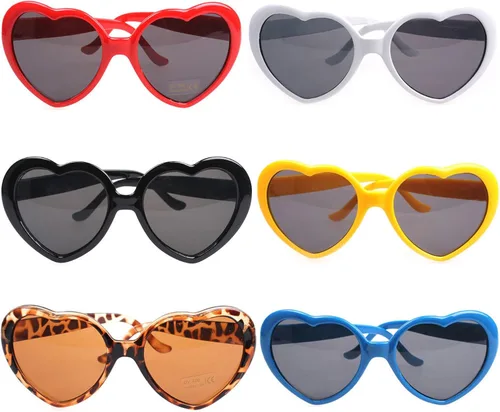 Vista 6 de Armear - Lentes grandes de sol para mujer, diseño retro con forma de corazón UV400