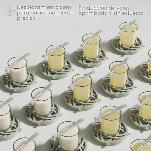 Vista 3 de BOOWAN NICOLE Herramienta universal de centrado de mecha para fabricación de velas, centro y establece mechas en 1 segundo, soporte de mecha