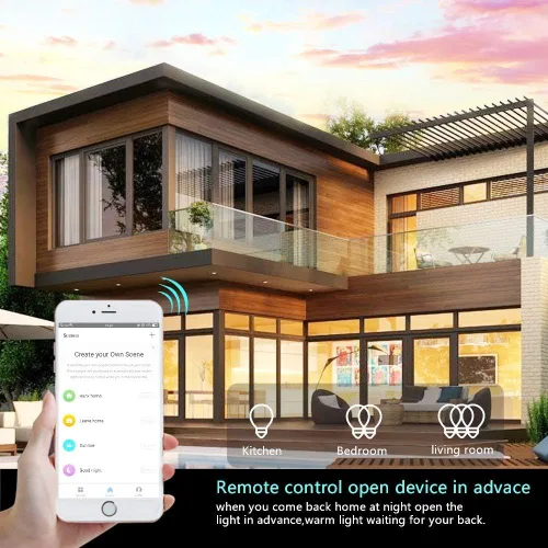 Vista 4 de Interruptor Inteligente de Luz WiFi de 2 Vías Táctil de Pared - Compatible con Alexa Google Assistant e IFTTT
