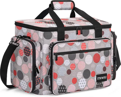 Vista 10 de Estuche de transporte para máquina de coser con múltiples bolsillos de almacenamiento para accesorios, bolsa universal de almacenamiento compatible