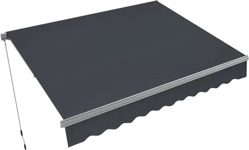 Vista 10 de MCombo Toldo de patio de 8 x 7 pies para toldos retráctiles manuales (blanco hueso, 8 x 7 pies) Aluminum Frame; 280g/m² Polyester Fabric; Fabric