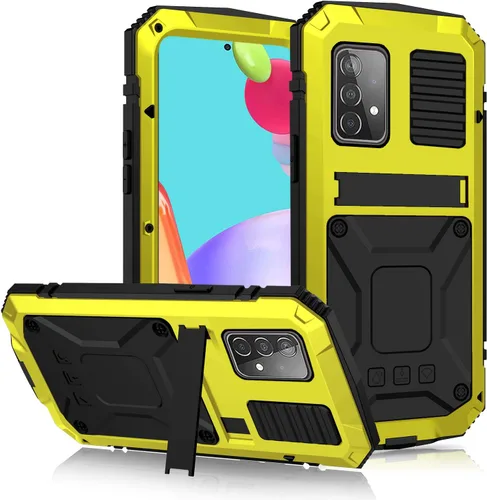 Vista 12 de Simicoo Compatible con Samsung A52 4G Funda de silicona híbrida militar a prueba de golpes, resistente, protector de pantalla integrado, cubierta