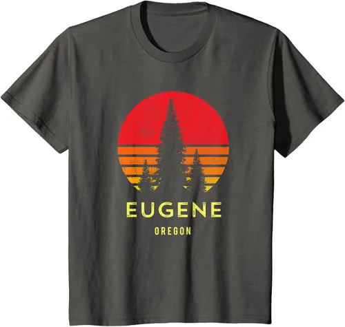 Vista 36 de Camiseta Eugene Oregon, Negro, S