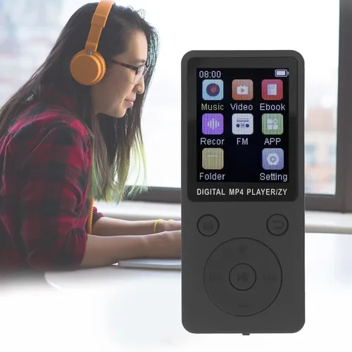 Vista 2 de Reproductor de MP3, reproductor de MP3 para niños con BT5.0, calidad de audio sin pérdida de alta fidelidad, reproductor de música de 1.8 pulgadas
