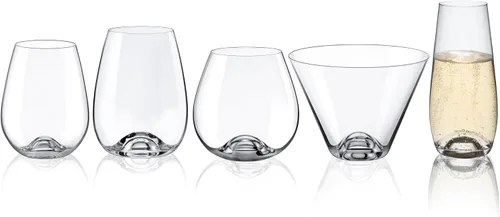 Vista 4 de RONA Drink Master # 6 - Copa de champán sin tallo, juego de 4, 9 onzas Champán - 9 oz.
