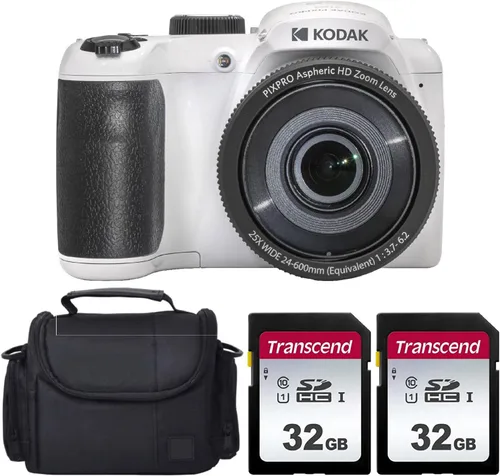 Vista 7 de Kodak PIXPRO AZ255 Cámara digital + tarjeta de memoria de 32 GB (2) + cámara digital/estuche de video (negro)