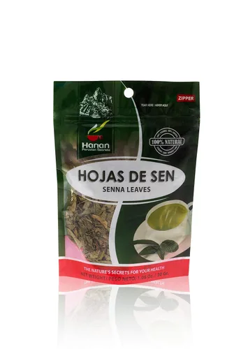 Vista 4 de Hanan Peruvian Secrets Hojas de Sen - Té de hierbas Hojas de sena 100% naturales 1.06 oz / 30 g Ayuda naturalmente a aliviar suavemente