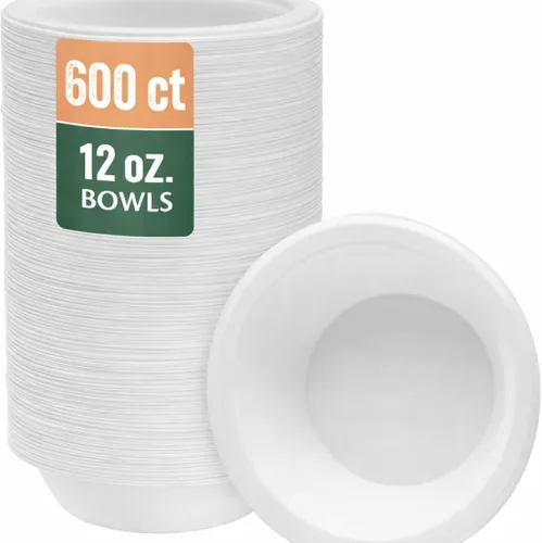 Vista 13 de Nicole Home Collection Platos de papel desechables compostables de 10 pulgadas, 100 % bagazo, biodegradables, ecológicos, caña de azúcar natural