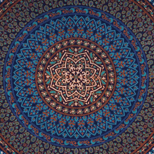 Vista 3 de Bless International - Tapiz hippie indio gitano bohemio psicodélico de algodón mandala colgante en la pared multicolor mandala grande tapiz hippie