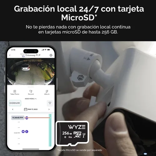 Vista 10 de WYZE Floodlight Camera Pro, Elección de los Editores de PCMag 3000-lúmenes LED, cámara de seguridad exterior HD 2.5K, vista ancha de 180°, visión