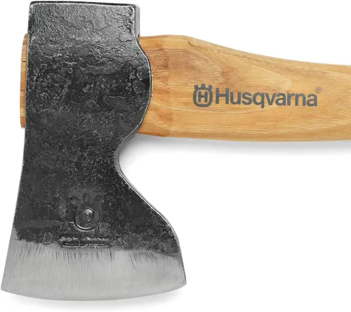 Vista 2 de Husqvarna 596271201 Hacha de carpintero curvada de madera de 20 pulgadas, naranja/gris