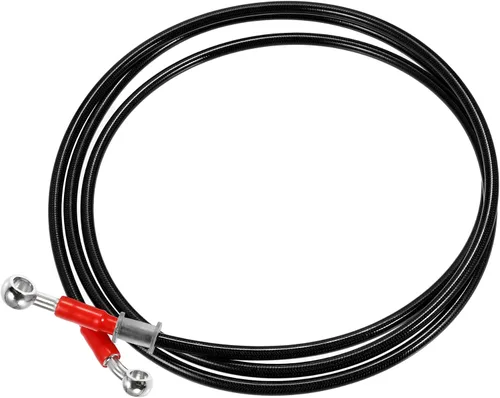 Vista 9 de X AUTOHAUX 25.6 in 25.59" Longitud 0.394 in ID motocicleta freno hidráulico manguera tubo tubo 28° 0° acero inoxidable trenzado cable para ATV