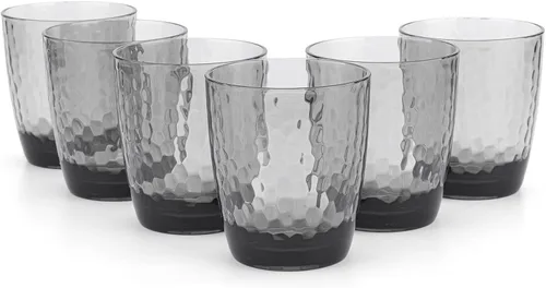 Vista 10 de KOXIN-KARLU Vasos acrílicos de plástico de 15 onzas, juego de 6 vasos transparentes